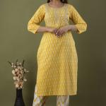 Printed Sequence Kurta Set