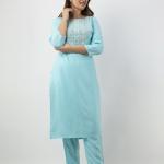 Printed Sequence Kurta Set