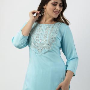 Printed Sequence Kurta Set